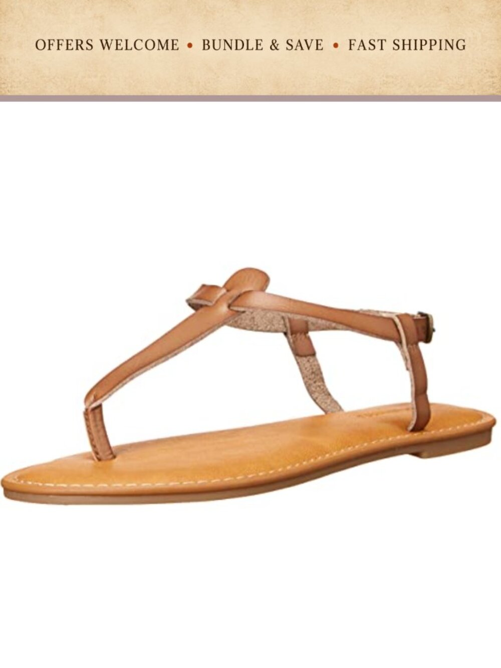 Faux Leather Heeled Thong Sandals with Ankle Strap & Memory Foam